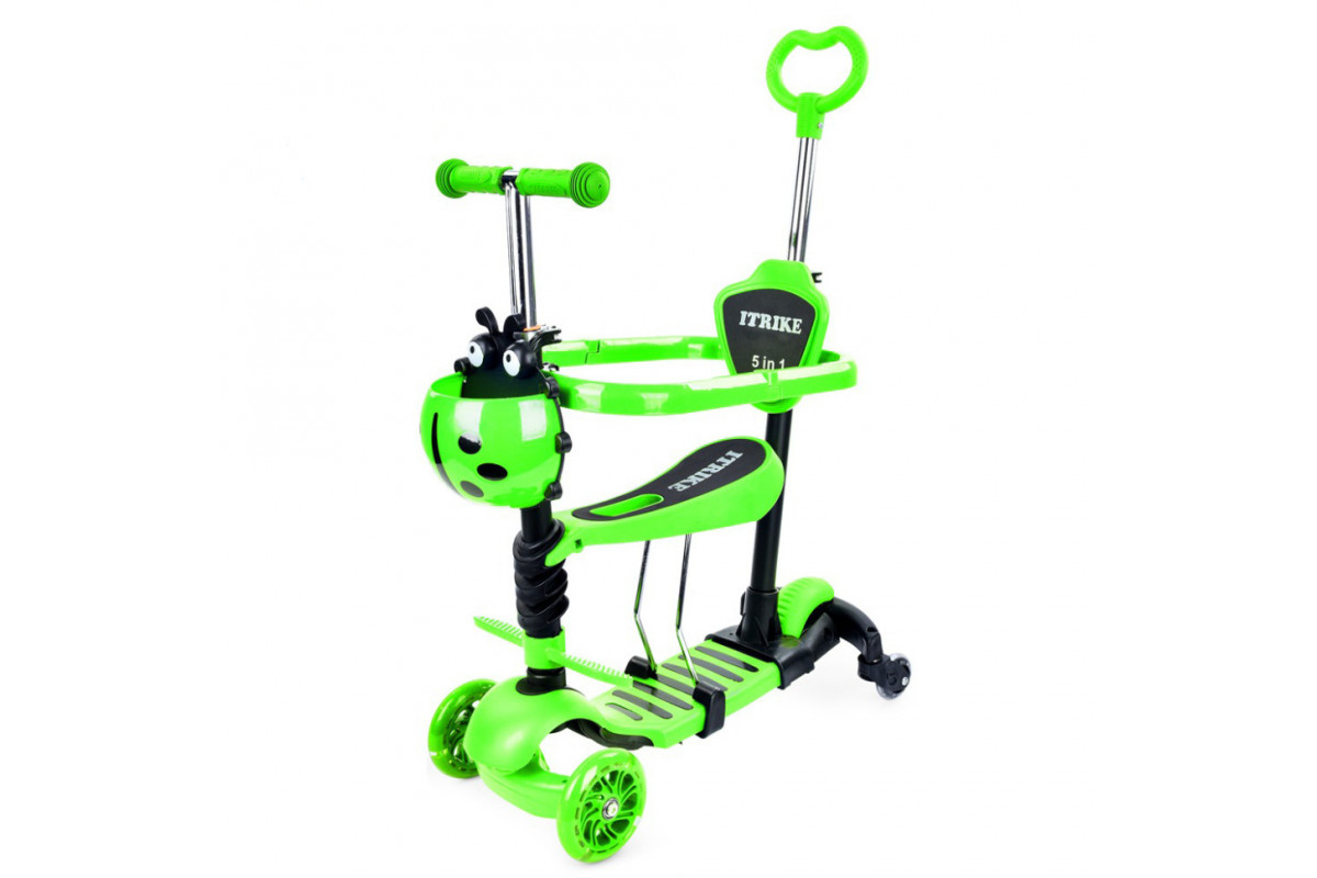 Самокат детский 3-х колесный 5 в 1 JR3-101-GR, до 25 кг