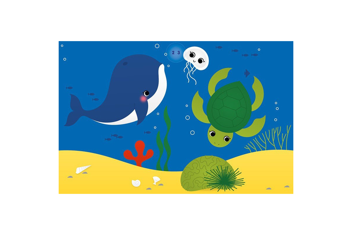 Набор для творчества "Аппликации наклейками Море" 1655011, 25 больших наклеек