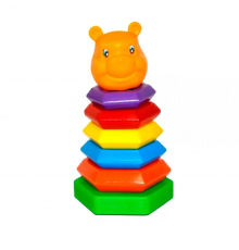 Детская развивающая пирамидка-качалка "Медведь" 13150V, 7 элементов