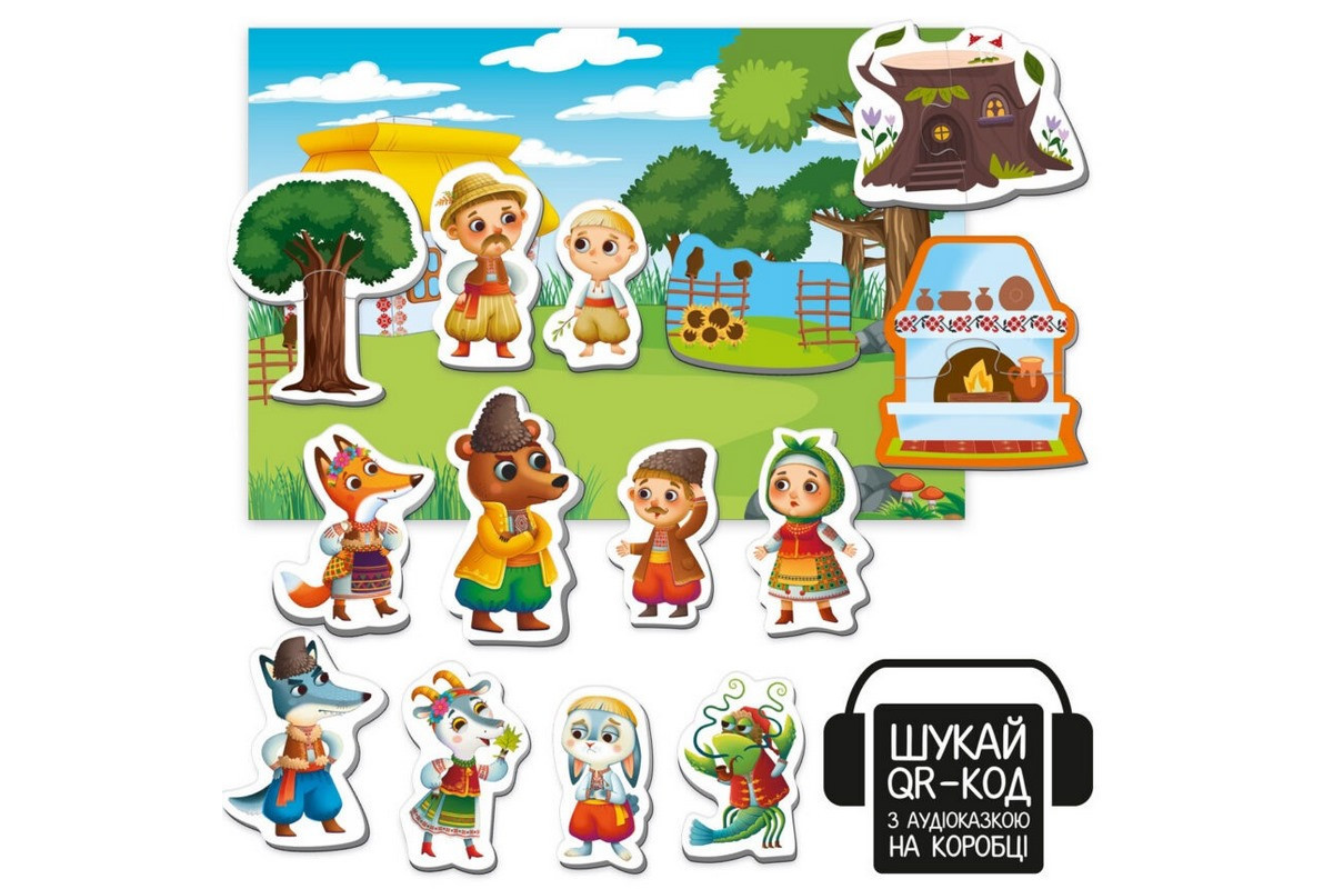 Детский развивающий магнитный театр "Коза-дереза" VT3206-35 с аудиосказкой Сказочные голоса