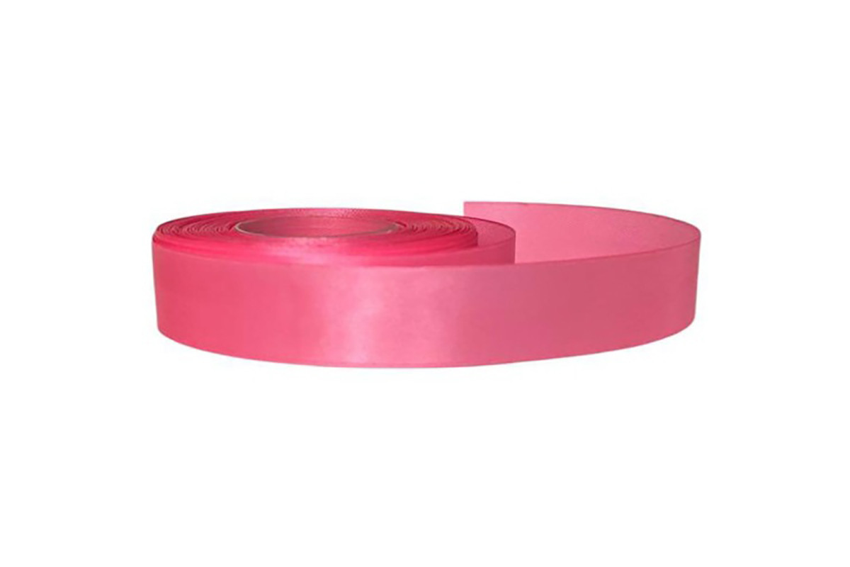 Атласна стрічка для рукоділля АБ-113, 0.6 см x 23 м, Рожева мрія