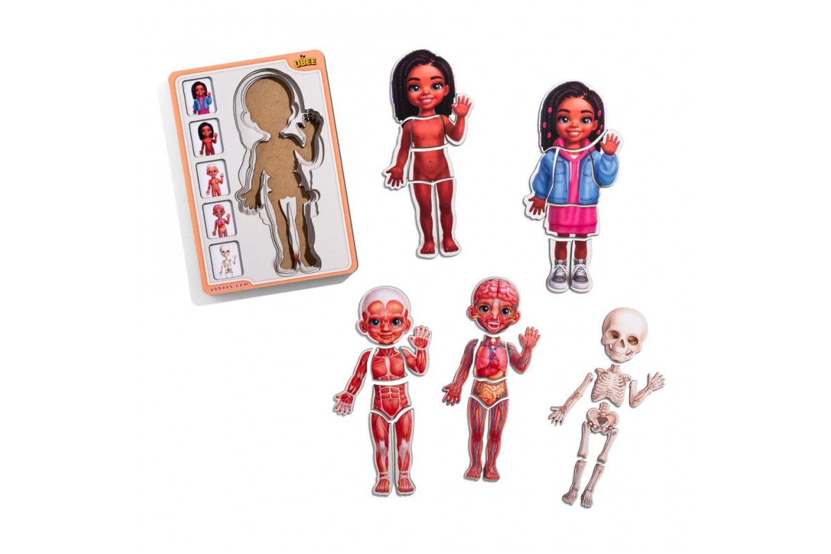 Дерев'яний пазл-вкладиш "Анатомія людини - дівчинка-3" (ПСД264) PSD264 будова тіла