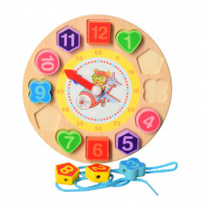 Рамка вкладыш Часики Limo Toy MD 1270 со шнуровкой, 18 см Тигр