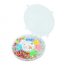 Набор бисера для изготовления креативных аксессуаров 254-55-1 нитки, бусины