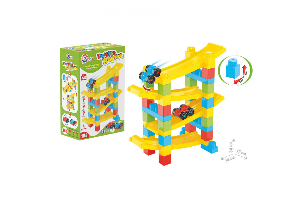 Детский конструктор "Закрученные гонки" 9581TXK с машинками