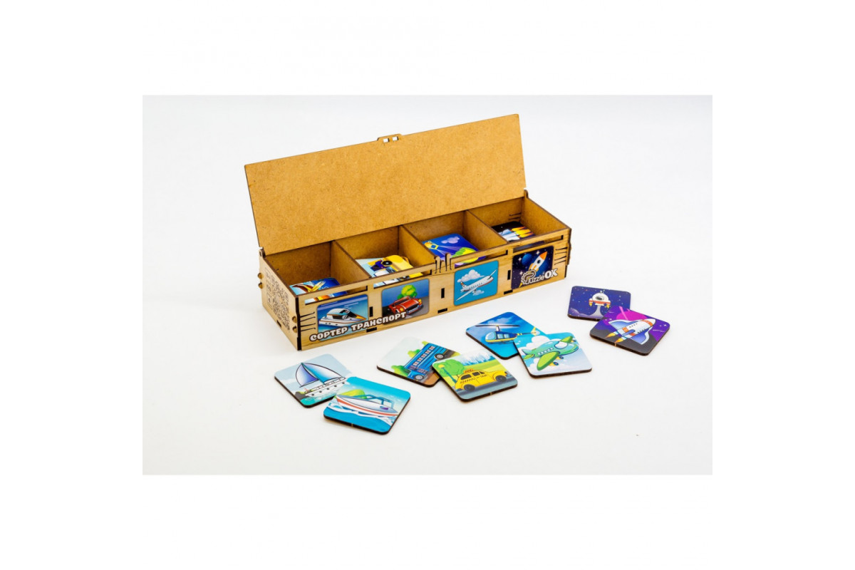 Детский Сортер Монтессори "Транспорт" Puz-34043