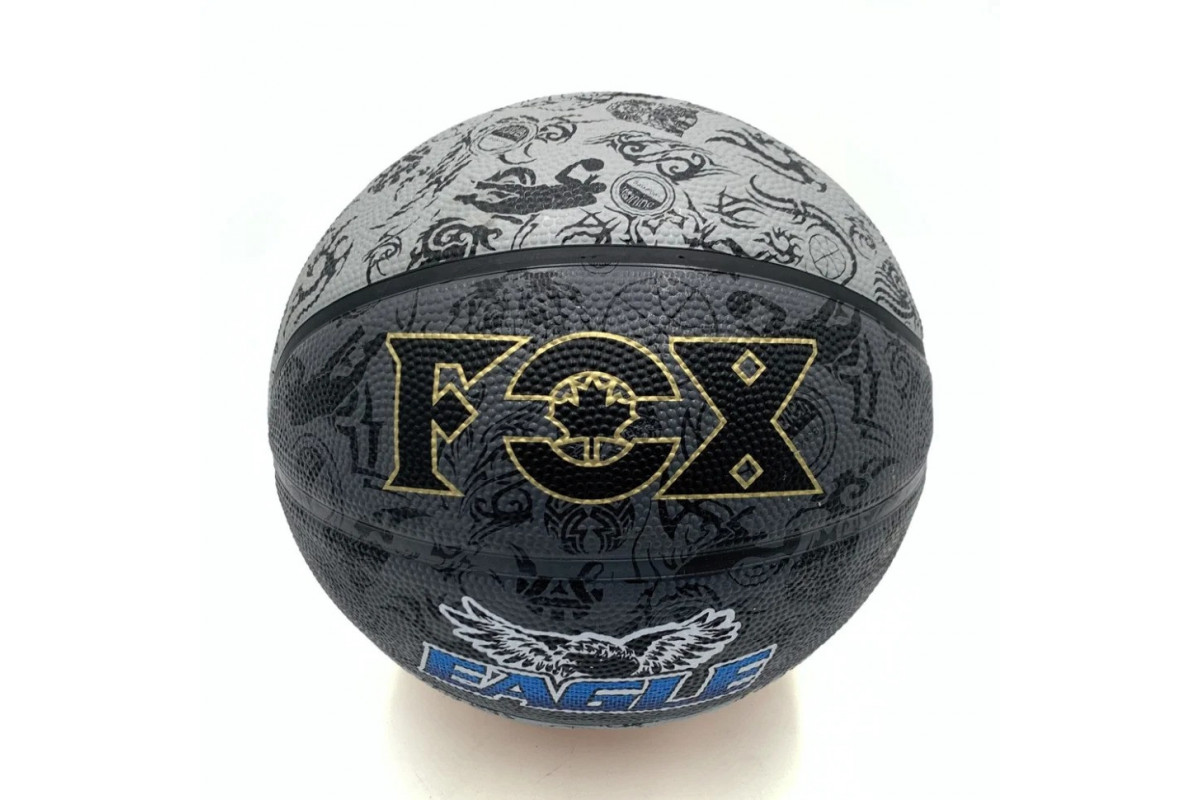 Мяч баскетбольный Fox ball №7 NE-BAS-1027, черно-серый