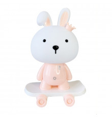 Ночник детский «Зайчик на скейте» MGZ-1407(Pink) питание от USB