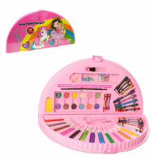 Детский набор для творчества и рисования MK 3918-2 в чемодане Единорог с девочкой