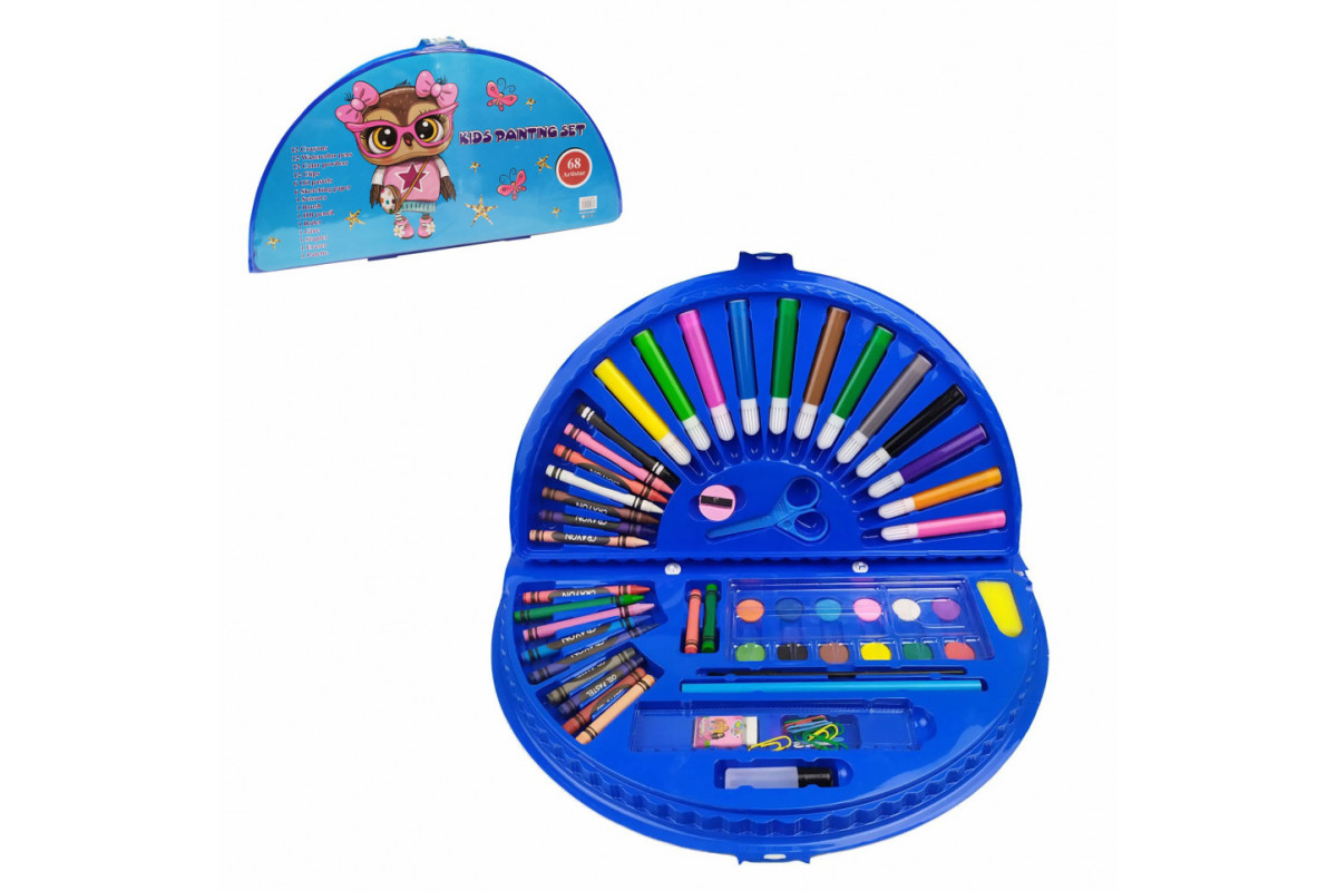 Детский набор для творчества и рисования MK 3918-2 в чемодане Сова
