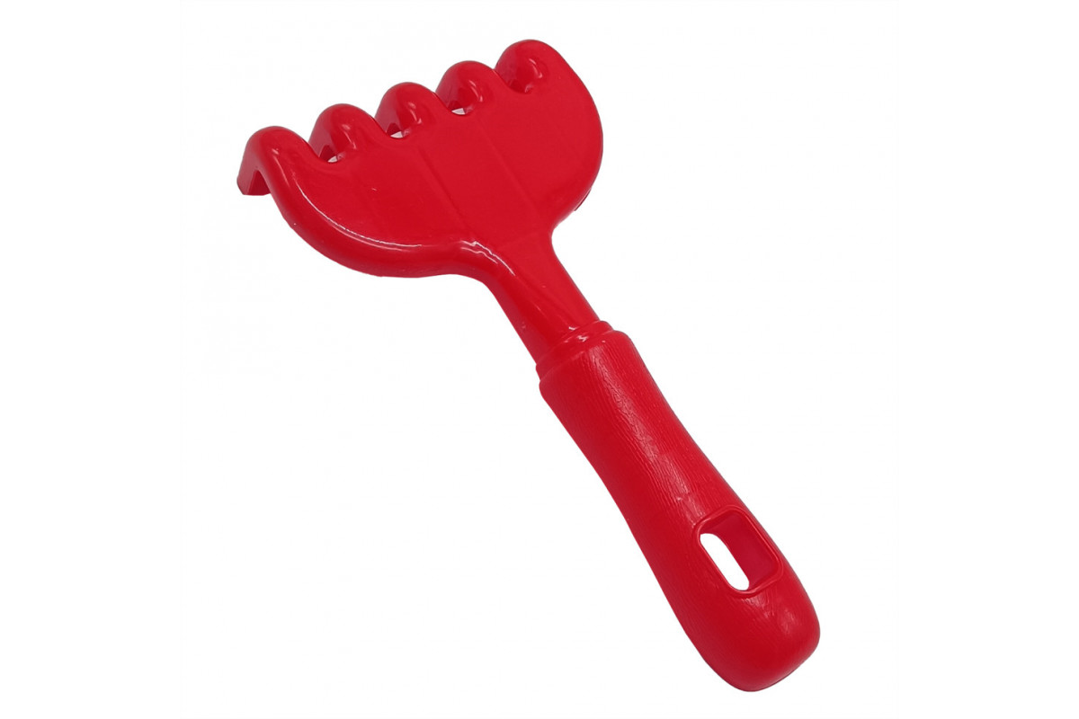 Детские игрушечные грабельки "Г-5" 1-107, размер 18,5 см Красный
