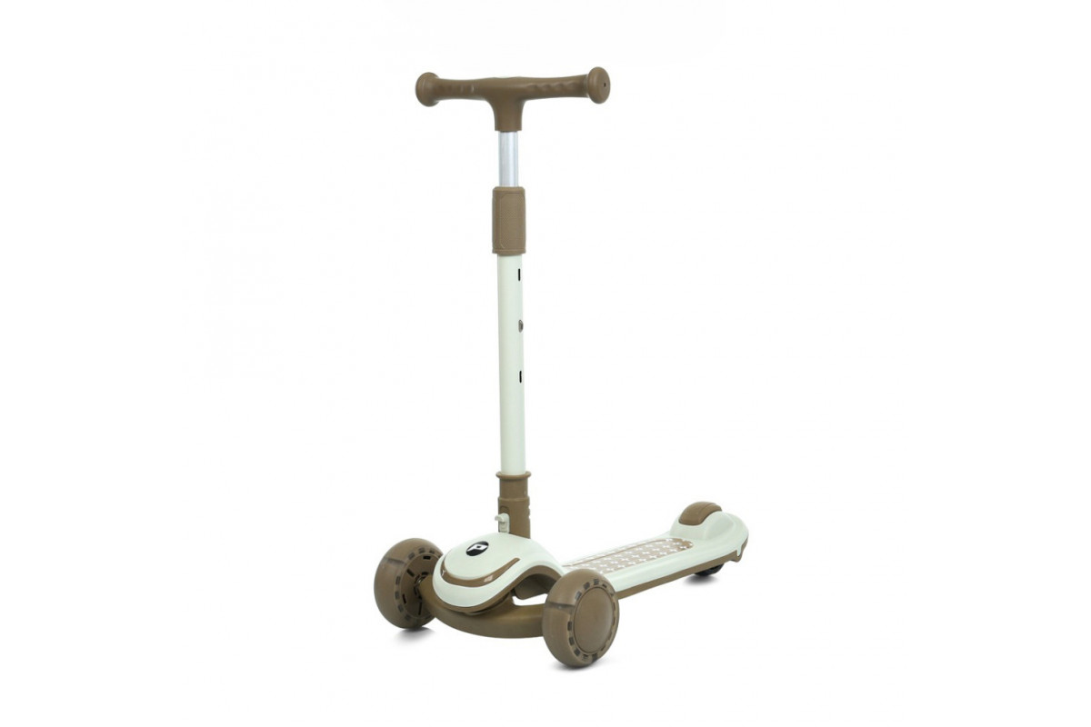 Самокат детский трехколесный JR3-128-BRN, колеса со светом