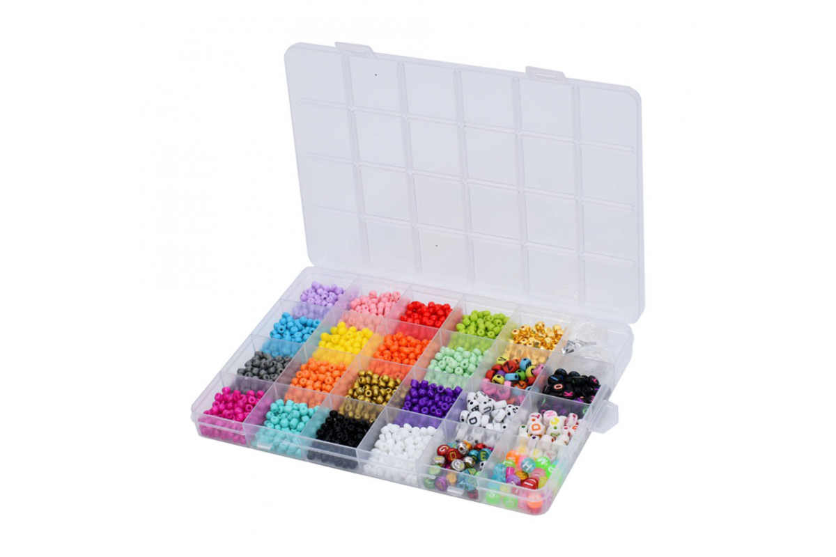 Набор бисера для изготовления креативных аксессуаров 1199-148 нитки, бусины