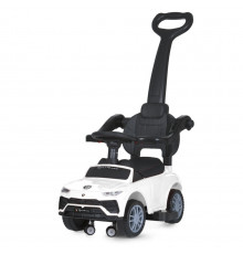 Детская каталка-толокар M 5044L-1 белый, c родительской ручкой