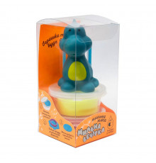 Набор для творчества "Мыльная вечеринка-голубой динозавр" Strateg 32107ST 2 массы и игрушка