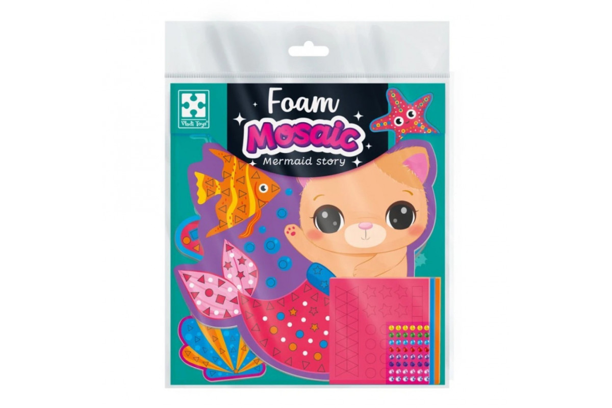 Набор для творчества "История русалочки" VT4511-21 с мягкой мозаикой и стразами