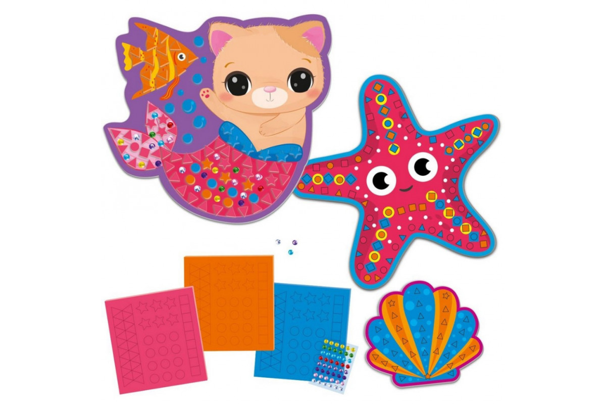 Набор для творчества "История русалочки" VT4511-21 с мягкой мозаикой и стразами