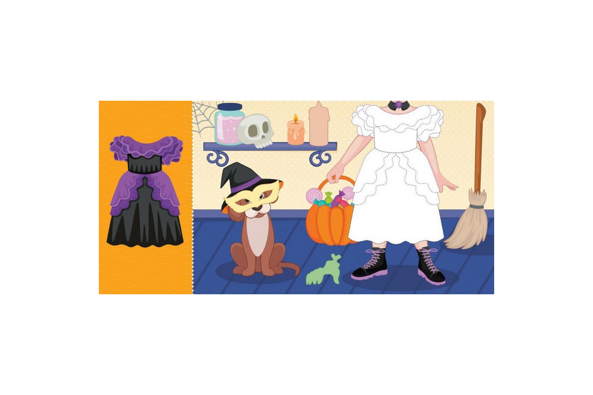 Детская книга с наклейками Одень куклу "Модница Алиса на карнавале" 615010