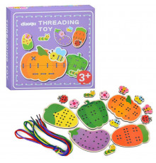 Детская деревянная игрушка-шнуровка "Овощи" MD 1985(Violet)