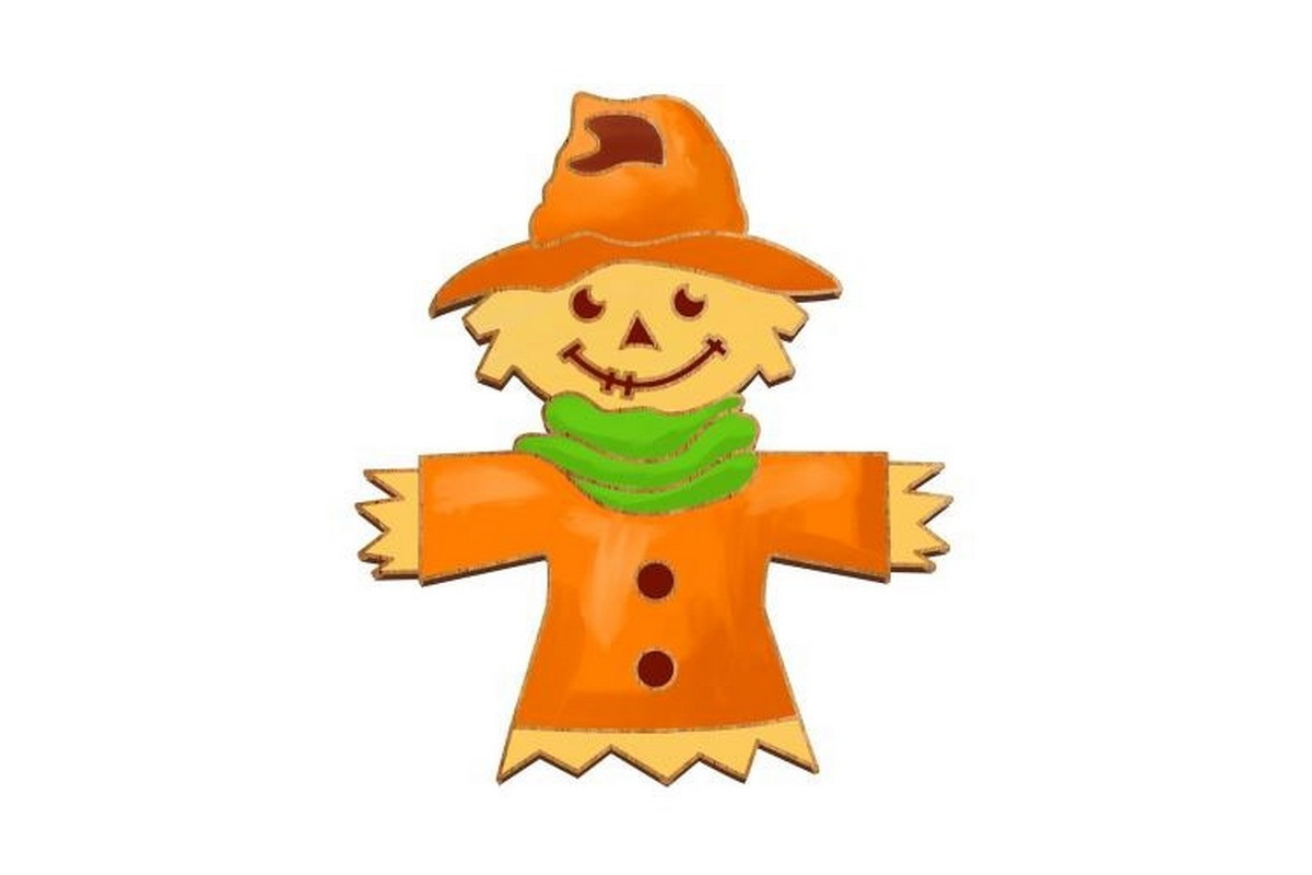 Заготовка броши для раскрашивания "Городское пугало" FDZB-107