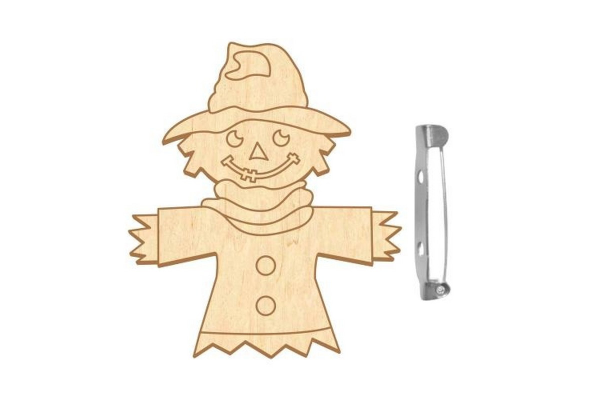 Заготовка броши для раскрашивания "Городское пугало" FDZB-107