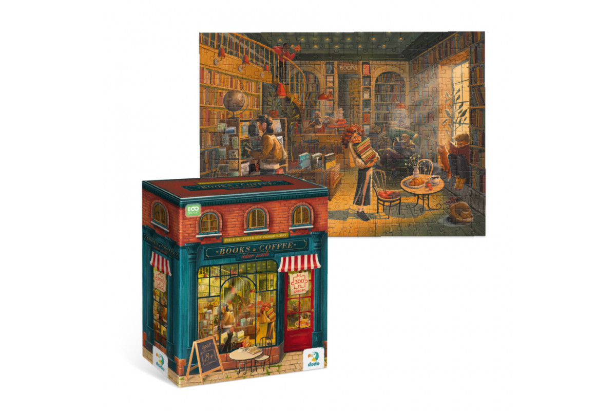 Пазл классический "Книжный магазин" 300602, 300 элементов