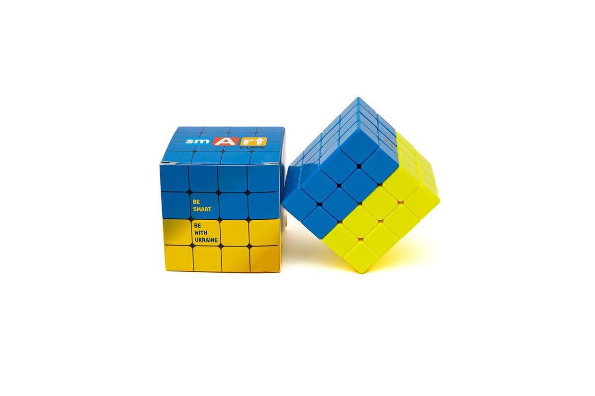 Головоломка Умный кубик 4х4х4 "Флаг Украины" SCU444 (Bicolor Smart Cube 4x4x4 "Ukraine")