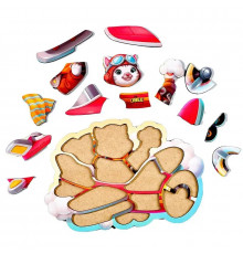 Деревянный контурный пазл "Котик пилот" (ПСД281) PSD281