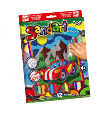 Набор для творчества "SandArt" SA-02-01…10 фреска из песка  Машинка