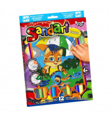 Набор для творчества "SandArt" SA-02-01…10 фреска из песка  Кот с зонтом