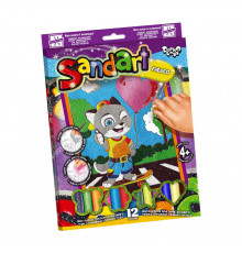 Набор для творчества "SandArt" SA-02-01…10 фреска из песка  Кот на скейте