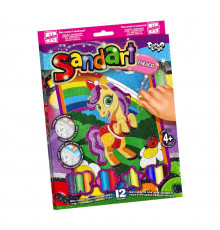 Набір для творчості "SandArt" SA-02-01…10 фреска з піску Поні з веселкою