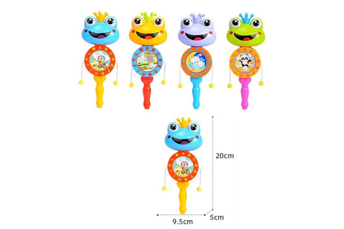 Дитяче брязкальце барабанчик "Жаба" Bambi 555-15