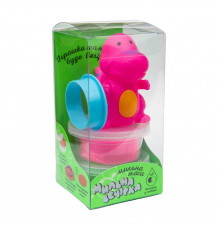 Набор для творчества "Мыльная вечеринка-розовый динозавр" Strateg 32106ST 2 массы и игрушка