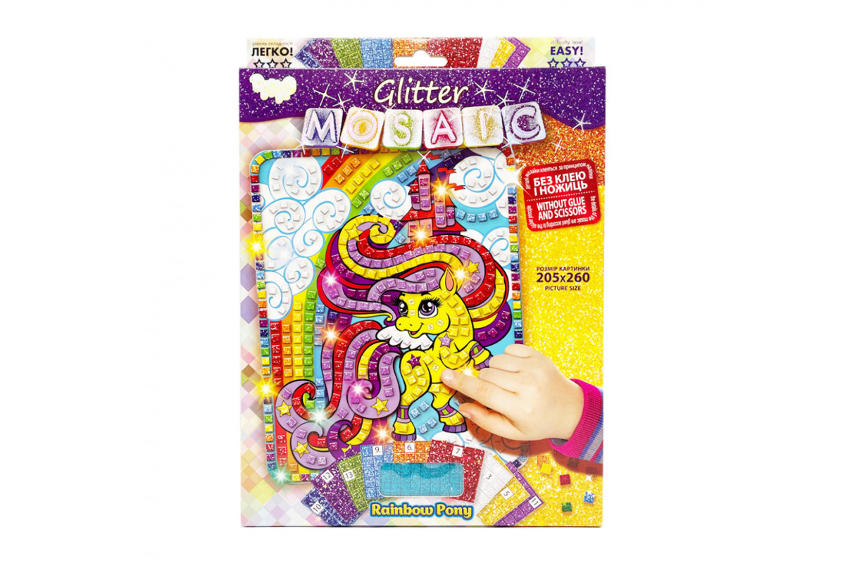 Креативное творчество "Блестящая мозаика: Rainbow Pony" БМ-02-04, 20.6х26 см