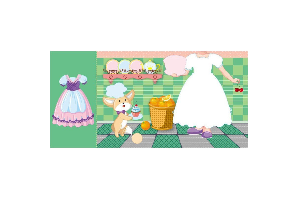 Детская книга с наклейками Одень куклу "Принцесса Злата в сказке" 615012