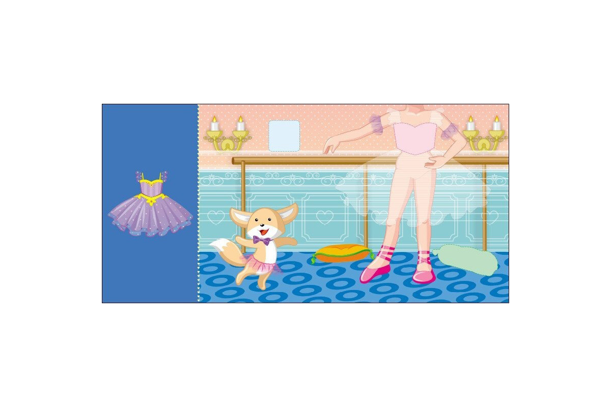 Детская книга с наклейками Одень куклу "Принцесса Злата в сказке" 615012