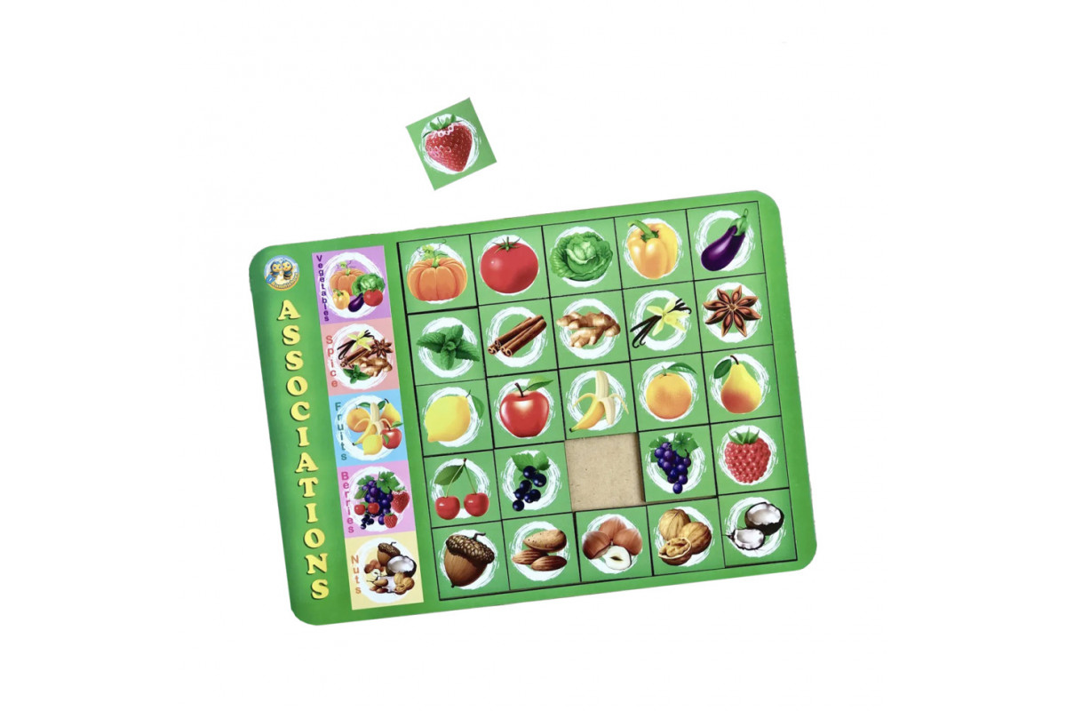 Дерев'яний пазл-вкладиш "Асоціації - 5" Ubumblebees (ПСД134) PSD134, 25 плашок