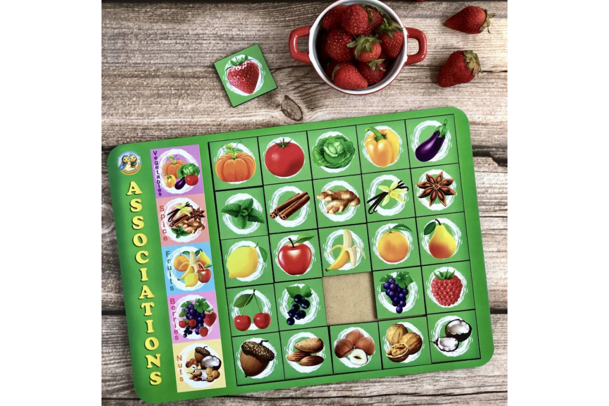 Дерев'яний пазл-вкладиш "Асоціації - 5" Ubumblebees (ПСД134) PSD134, 25 плашок