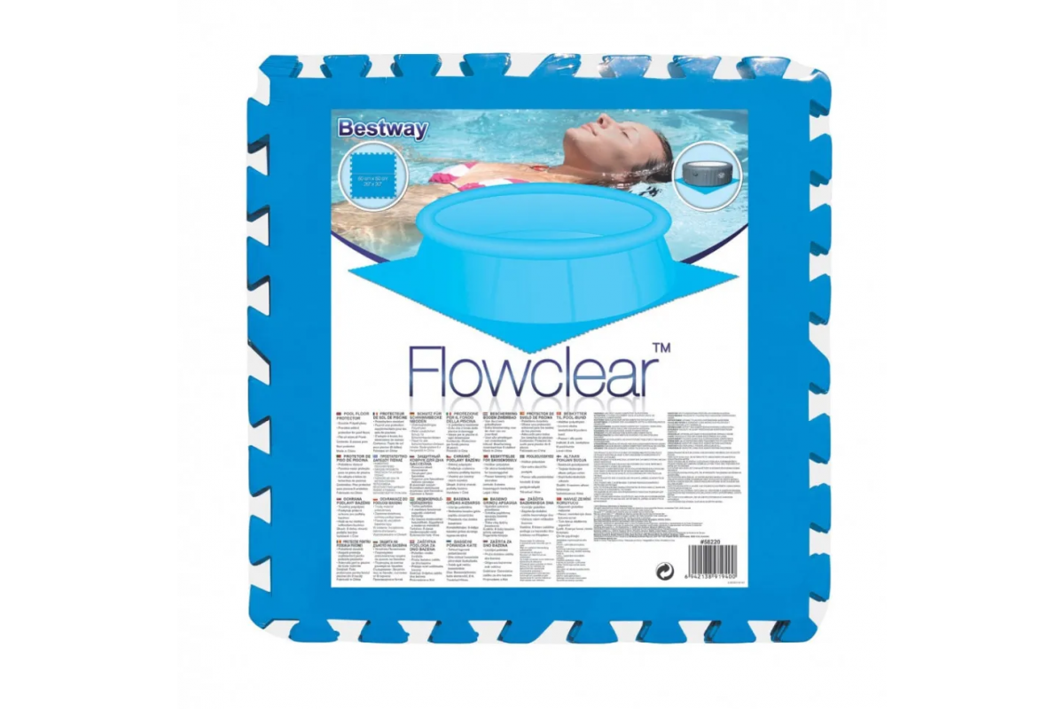 Коврик-пазлы для подстилки бассейна 58220, 50х50 см 9шт в комплекте