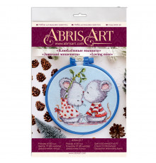 Набір для вишивання хрестиком "Закохані миші" AHM-017 із п'яльцями