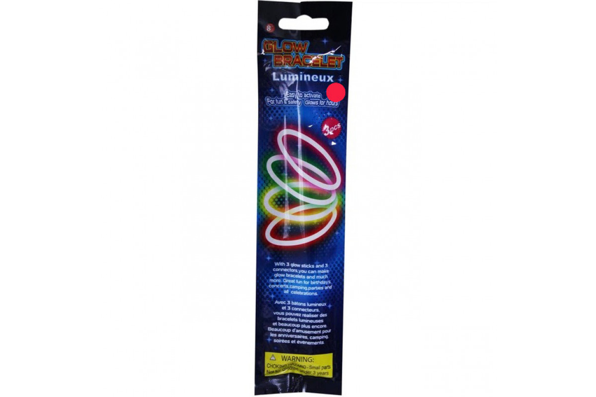 Неоновый браслет 3 в 1 PR908(Red) 6 часов света