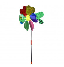 Детский ветрячок "Стрекоза" MR 1353-1 цветок диаметром 20,5 см, палочка 38 см
