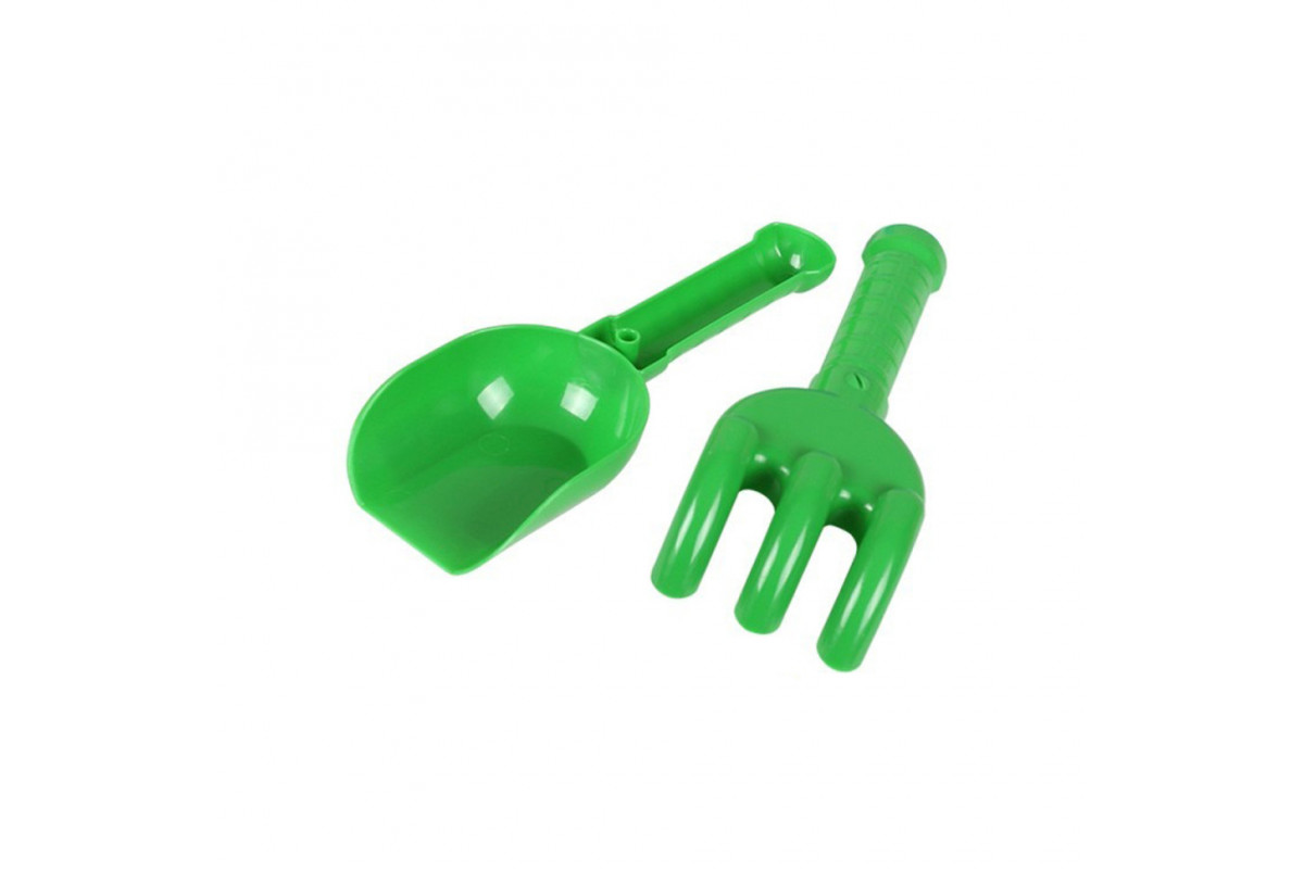 Дитячий іграшковий набір "Лопатка+грабельки" 2865TXK Зелений