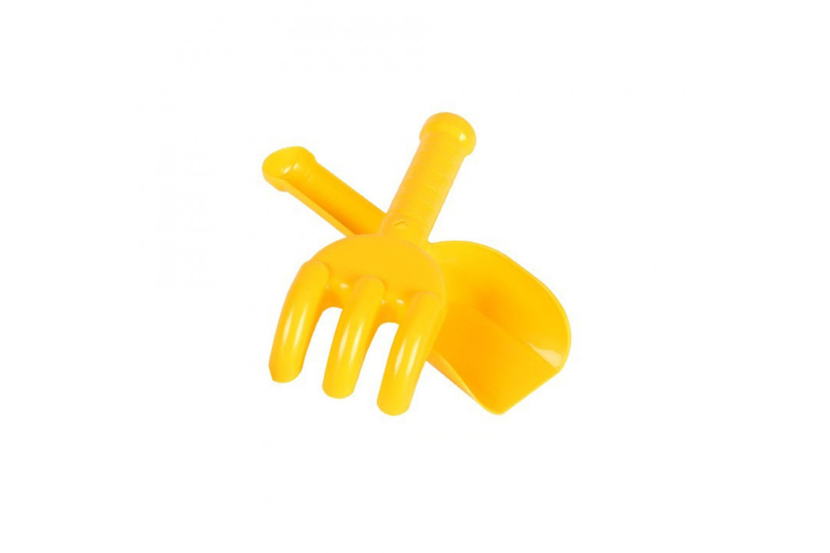 Дитячий іграшковий набір "Лопатка+грабельки" 2865TXK Жовтий