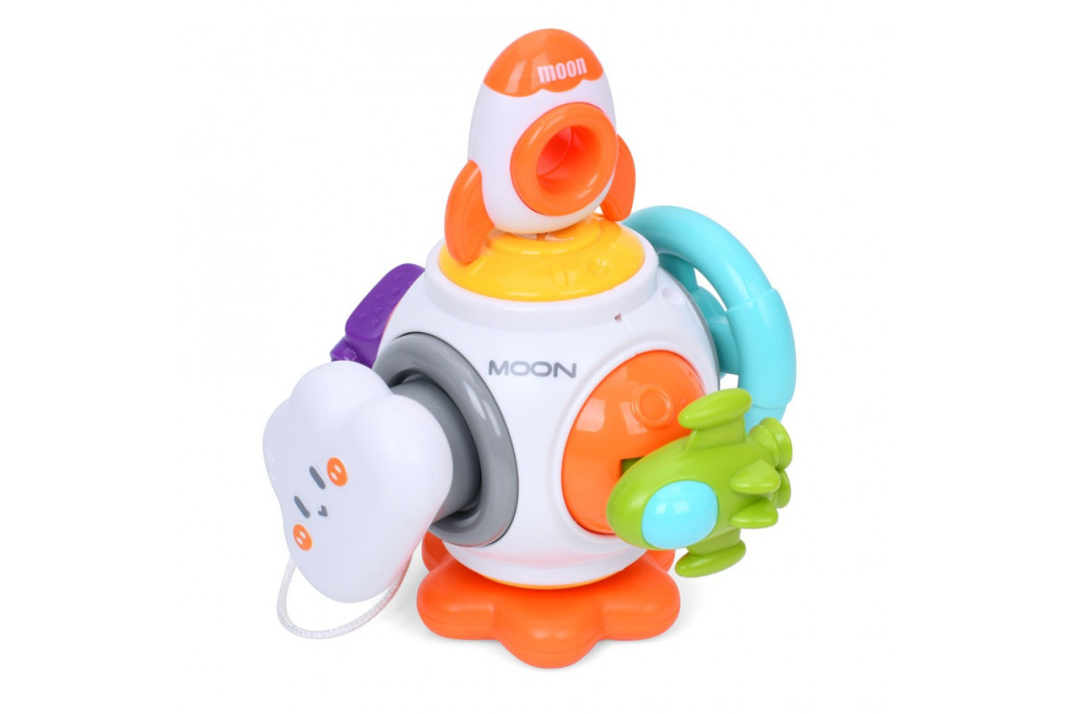 Бізіборд-брязкальце "РАКЕТА" 99-17 рухомі деталі, тріскачка