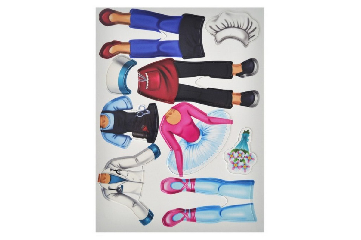 Детская магнитная игра "Выбери свою профессию" QB600-005, 26 магнитов 9 профессий