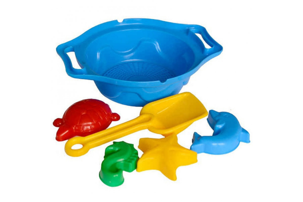 Детская игрушка "Набор песочный К" ТехноК 1431TXK в сетке Синий