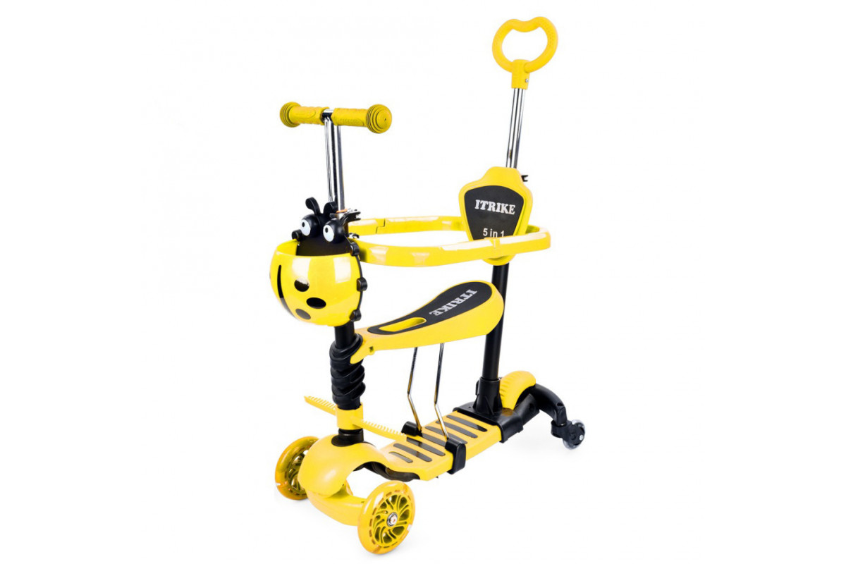 Самокат детский 3-х колесный 5 в 1 JR3-101-Y, до 25 кг