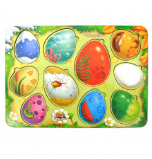 Настольная развивающая игра "Кто в яйце?" Ubumblebees (ПСФ040) PSF040 сортер-вкладыш